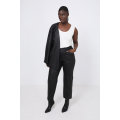 5-pocket trousers in crackled effect faux leather