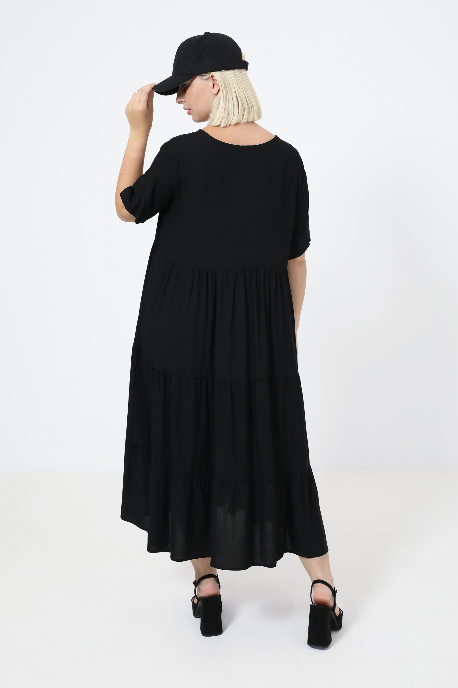 Robe longue unie de style bohéme