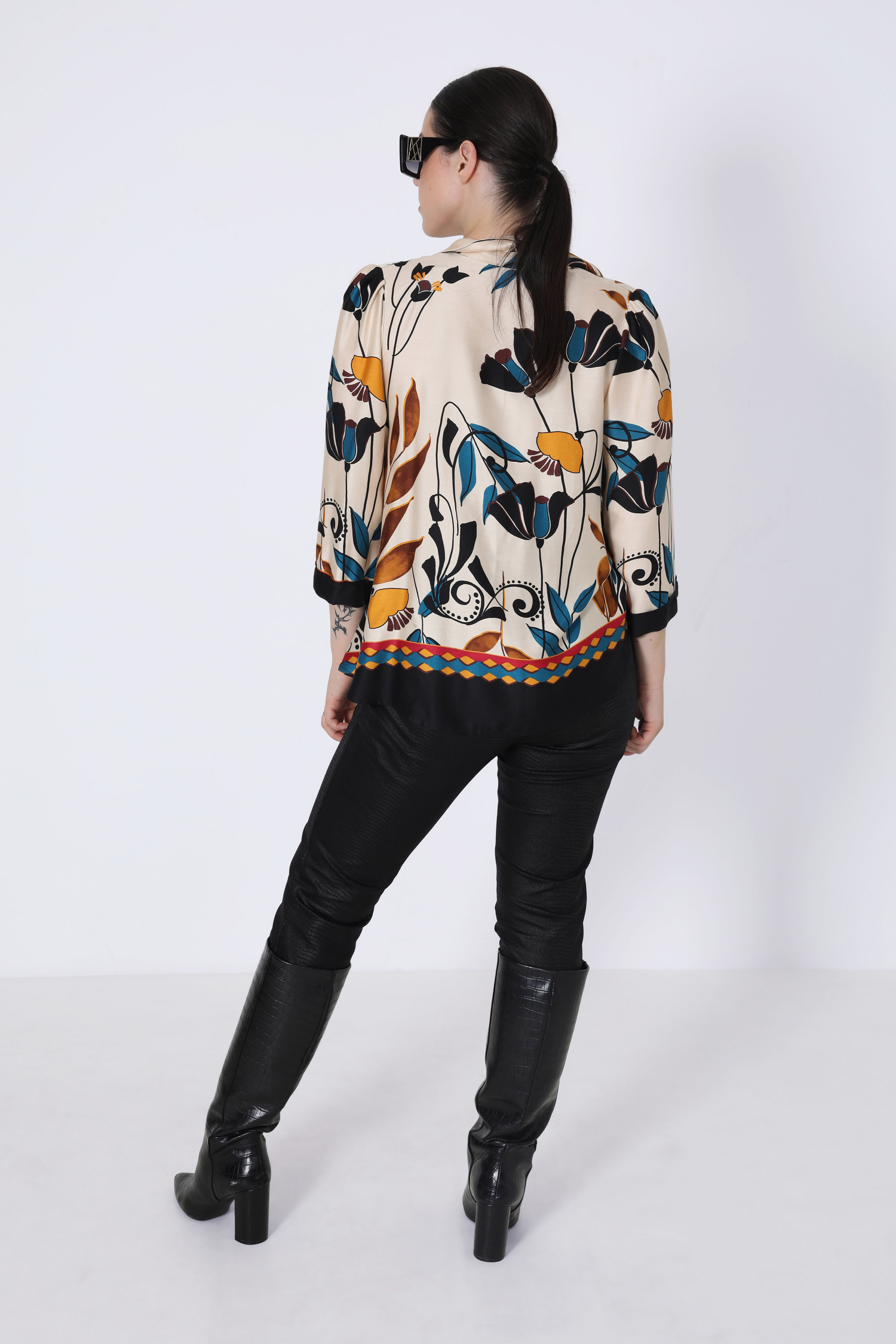 Chemise en imprimé avec une base
