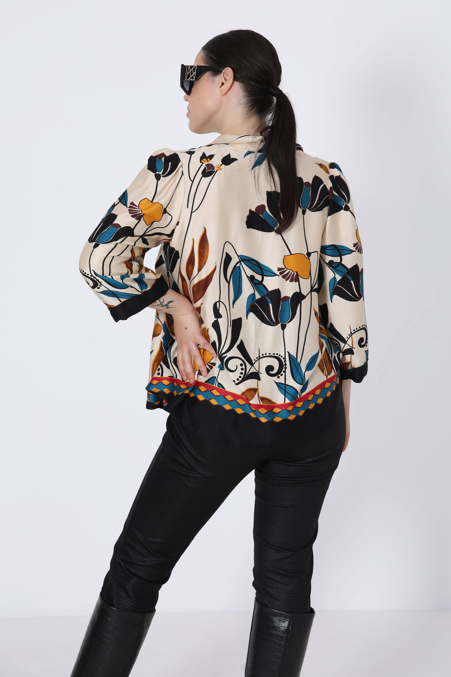 Chemise en imprimé avec une base