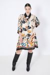 Floral patterned shirt dress with base