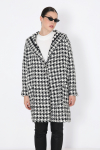 Houndstooth vest with hood