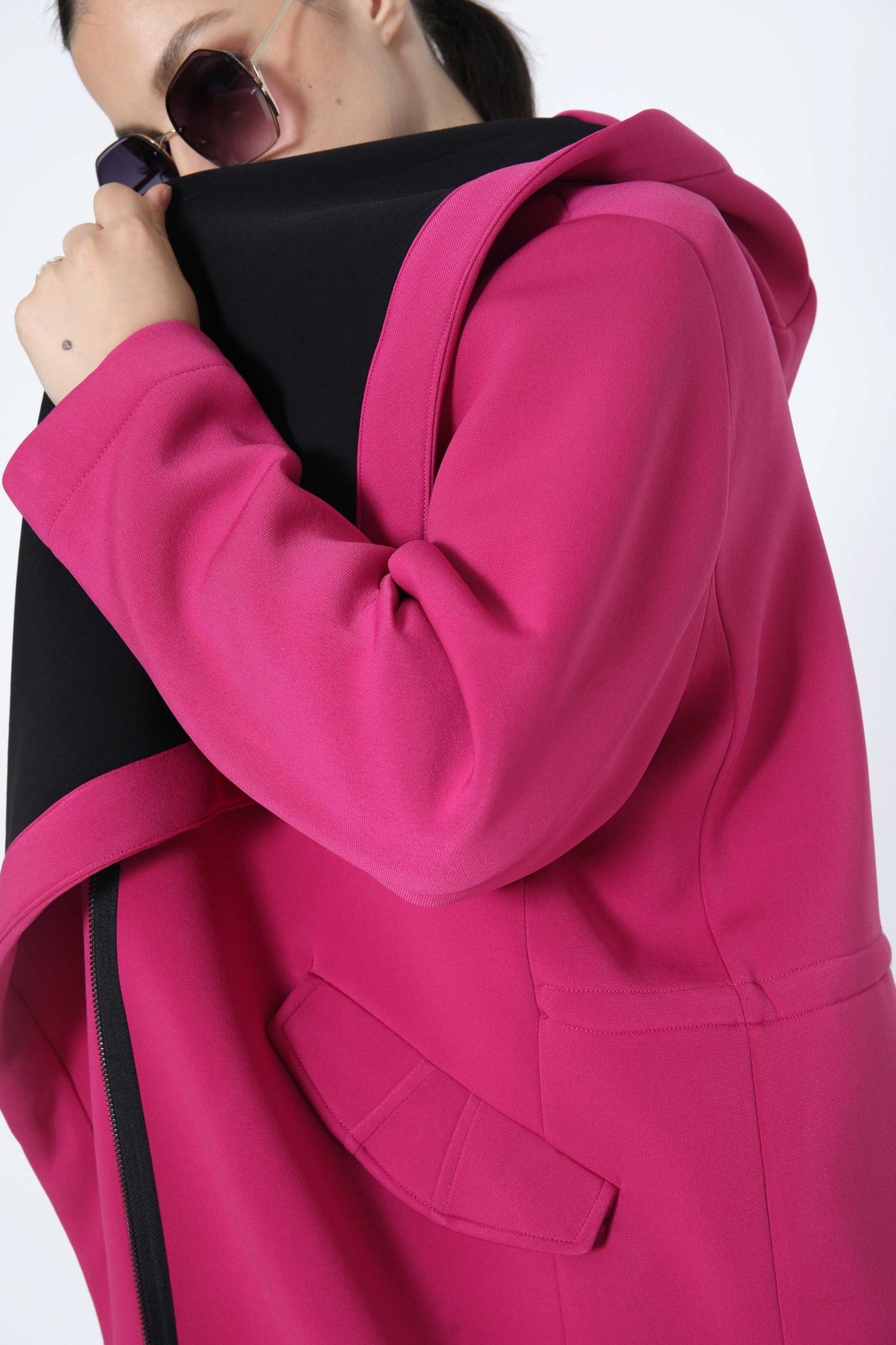 7/8 coat with a hood