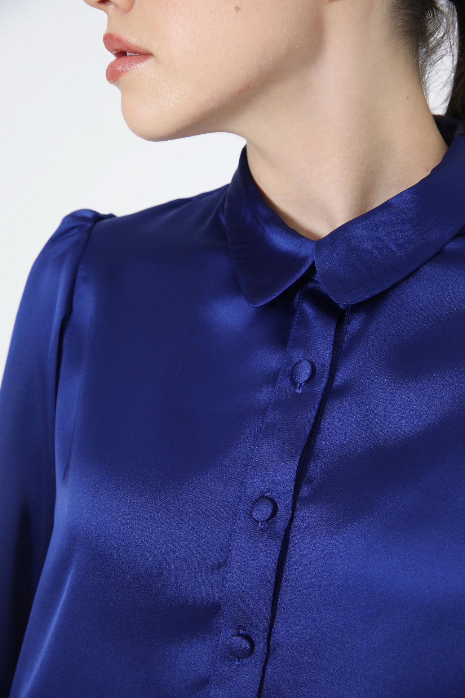 Chemise unie effet satin