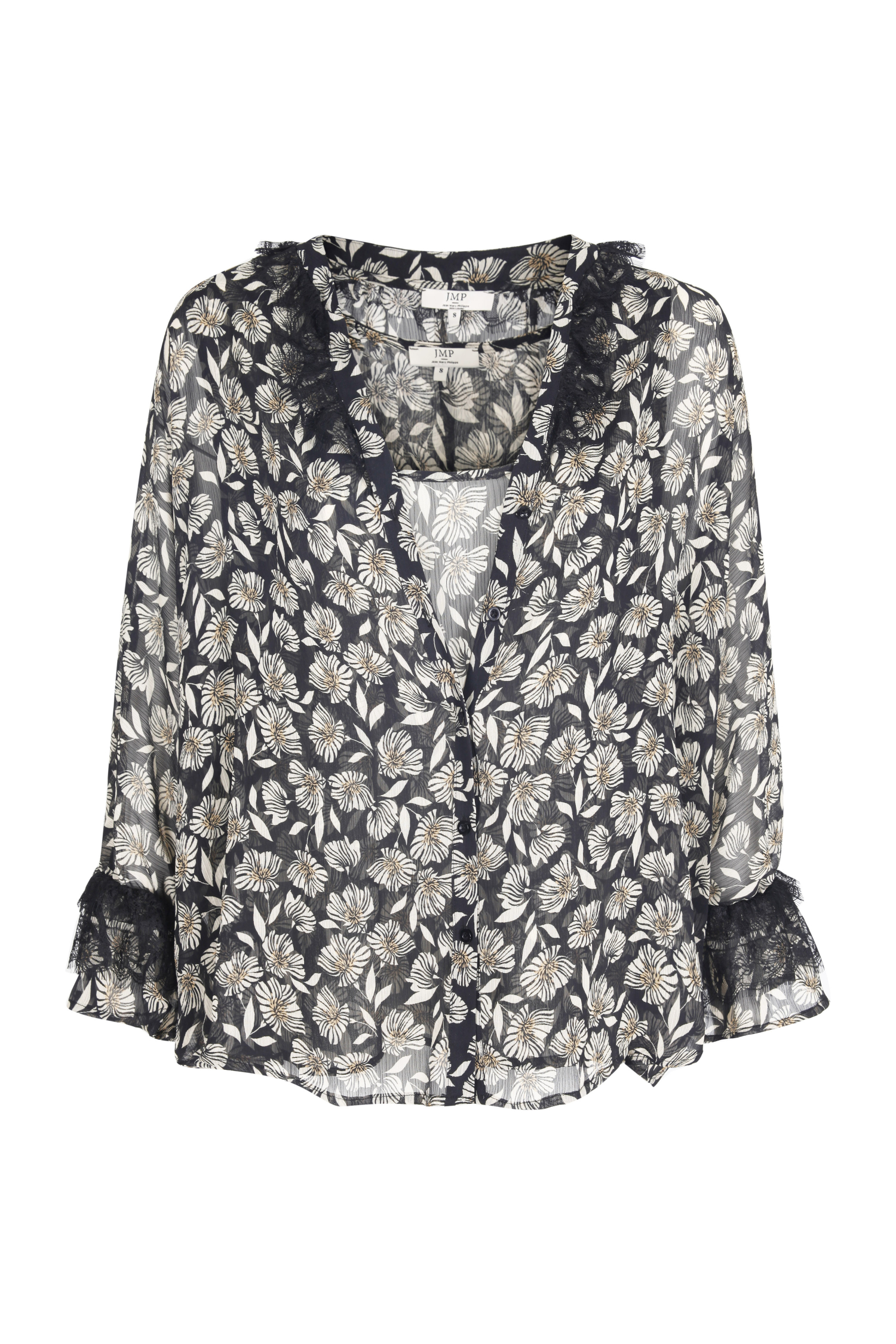 Printed voile shirt and tank top