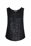 Plain sequin tank top