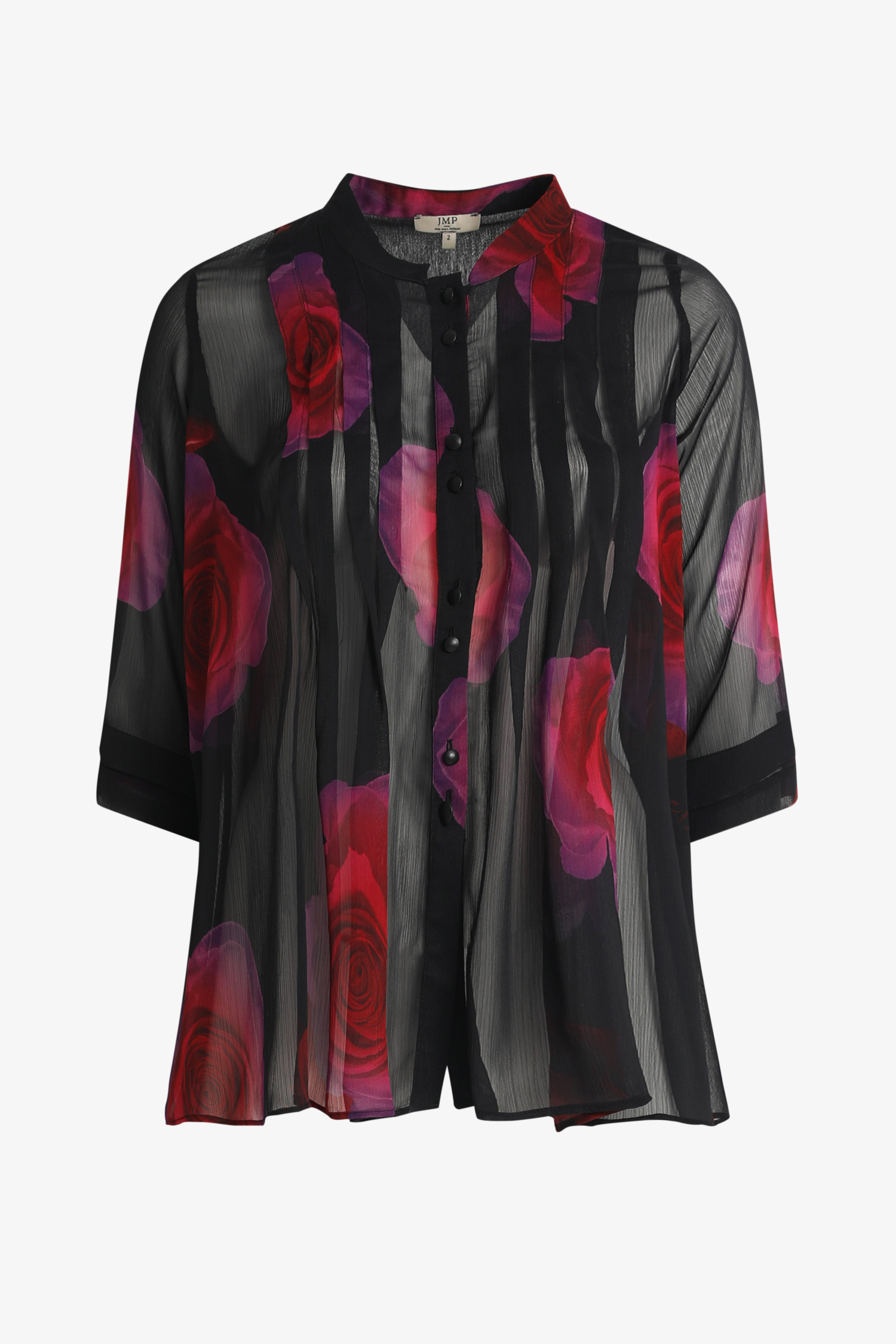 Printed voile shirt in eco-responsible fabric
