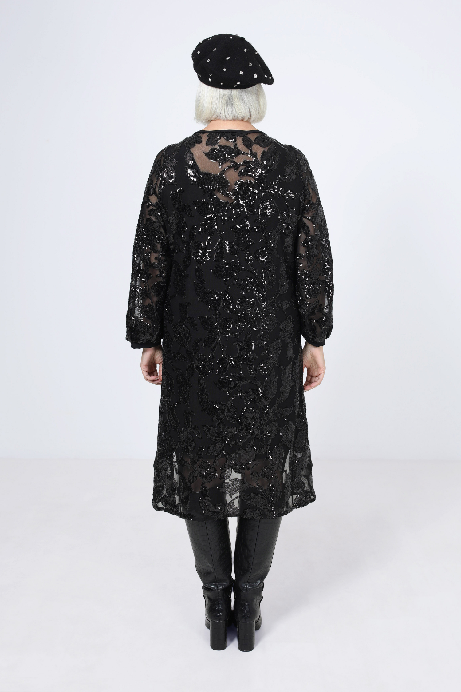 Sequined lace dress