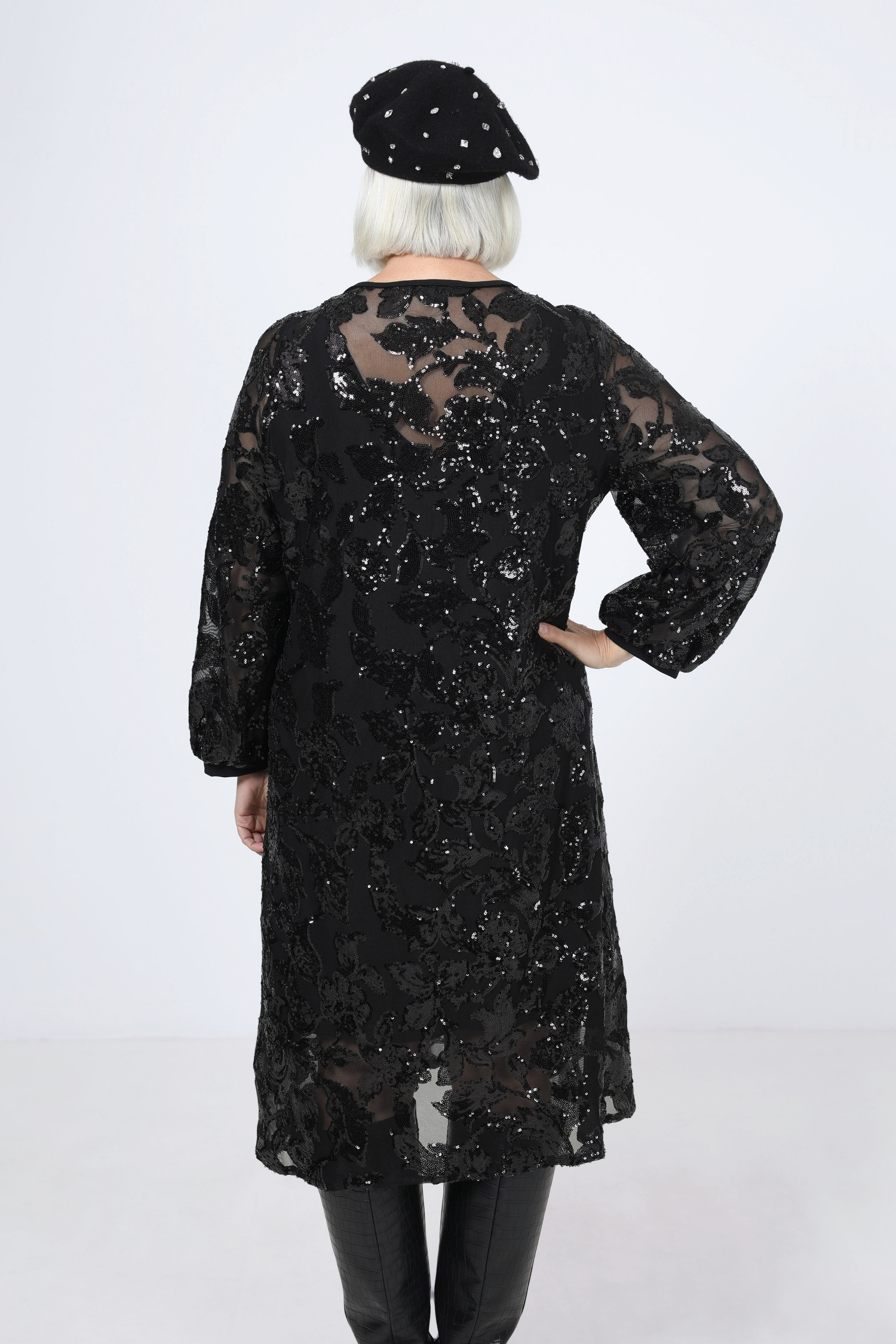 Sequined lace dress