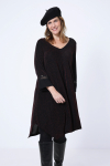 Sequined knit A-line dress