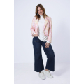 veste tailleur courte multicolore avec un galon