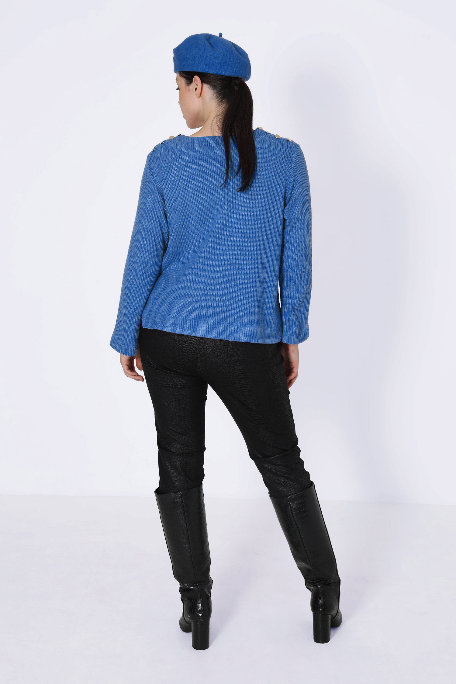 Pull en maille nid d'abeille