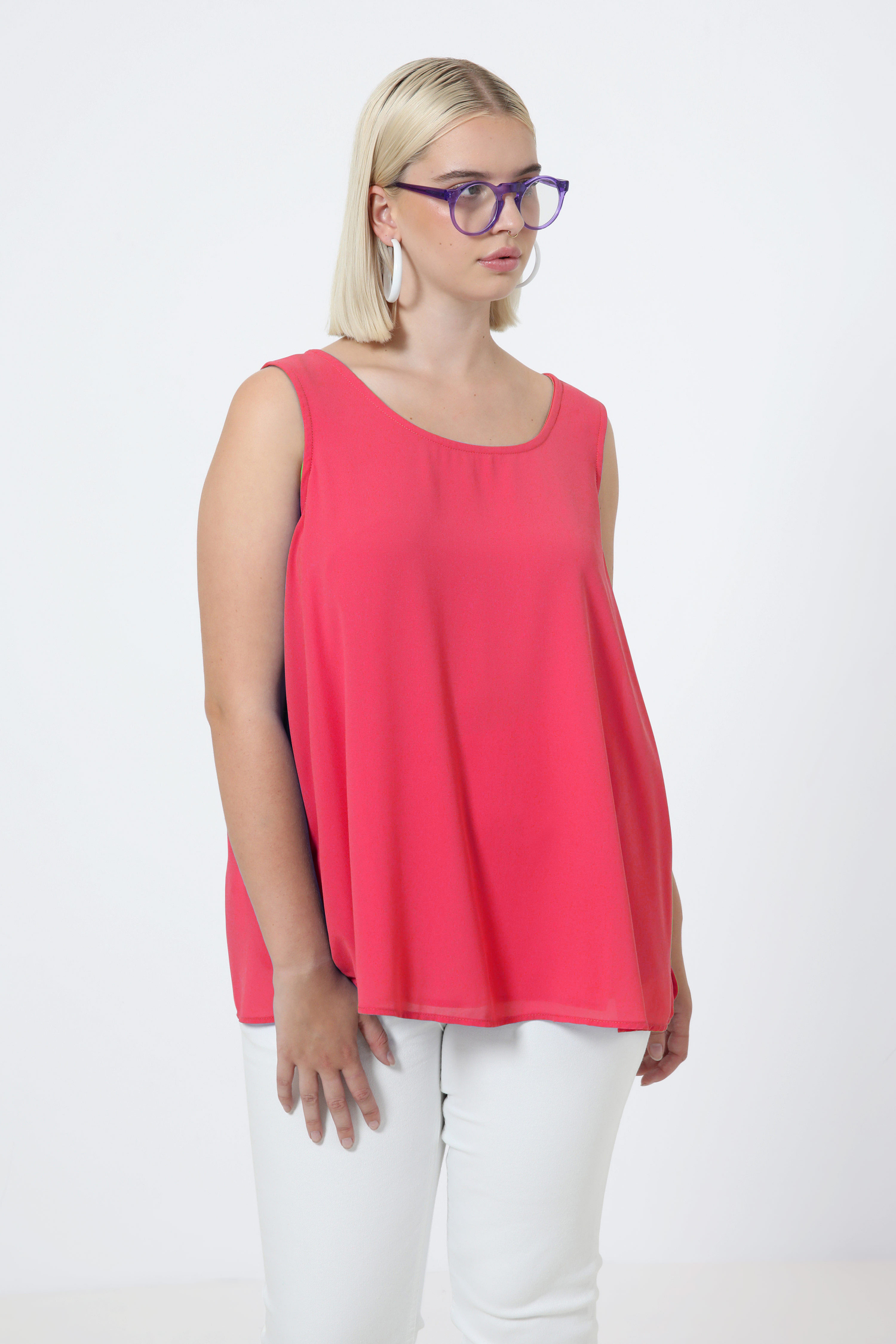 Double voile tank top