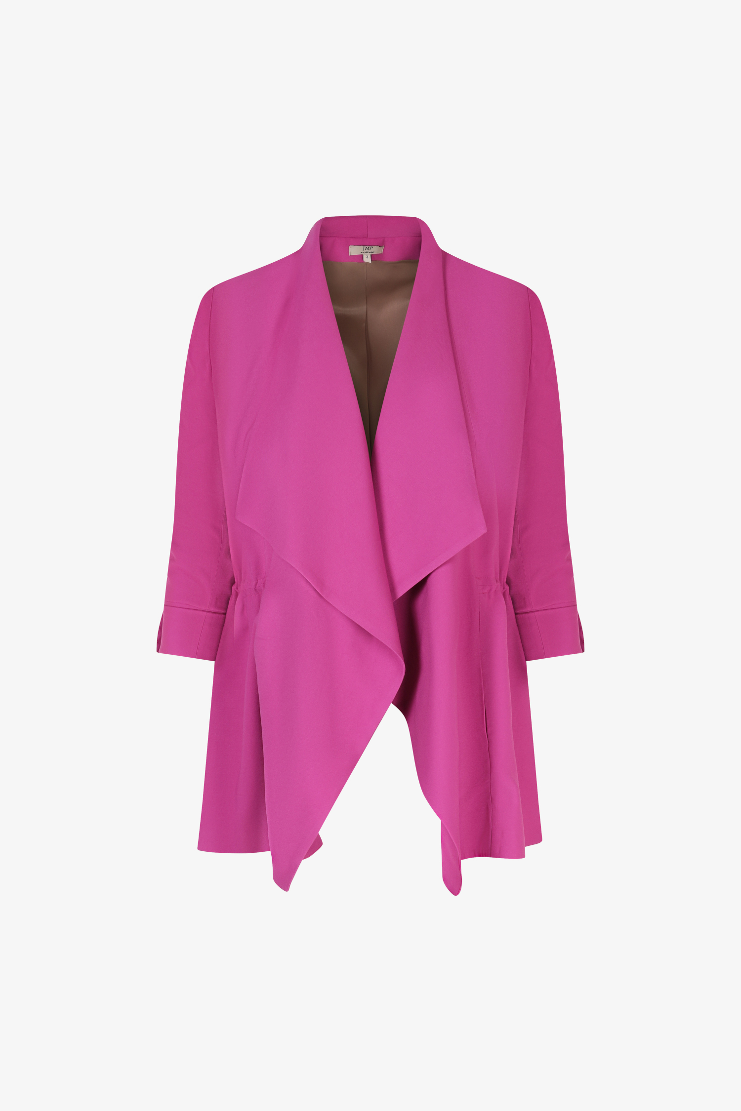 flowing plain jacket with waterfall collar