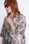 Printed cotton voile shirt