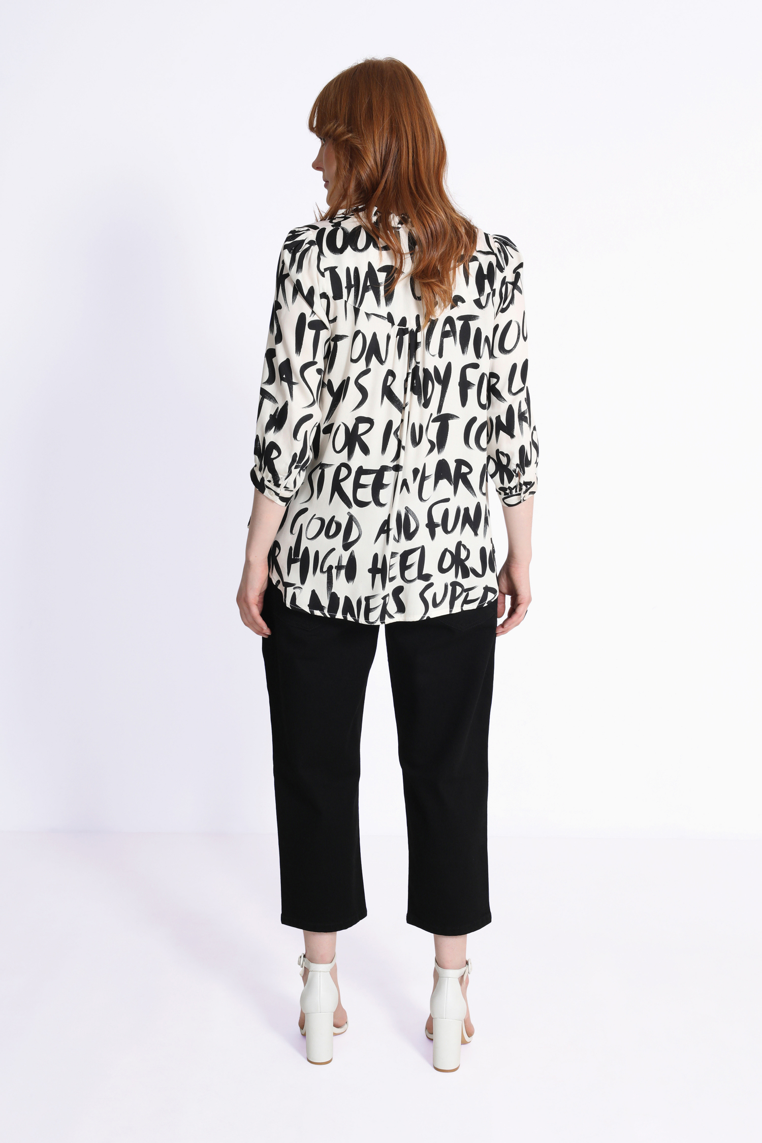 Letter print blouse