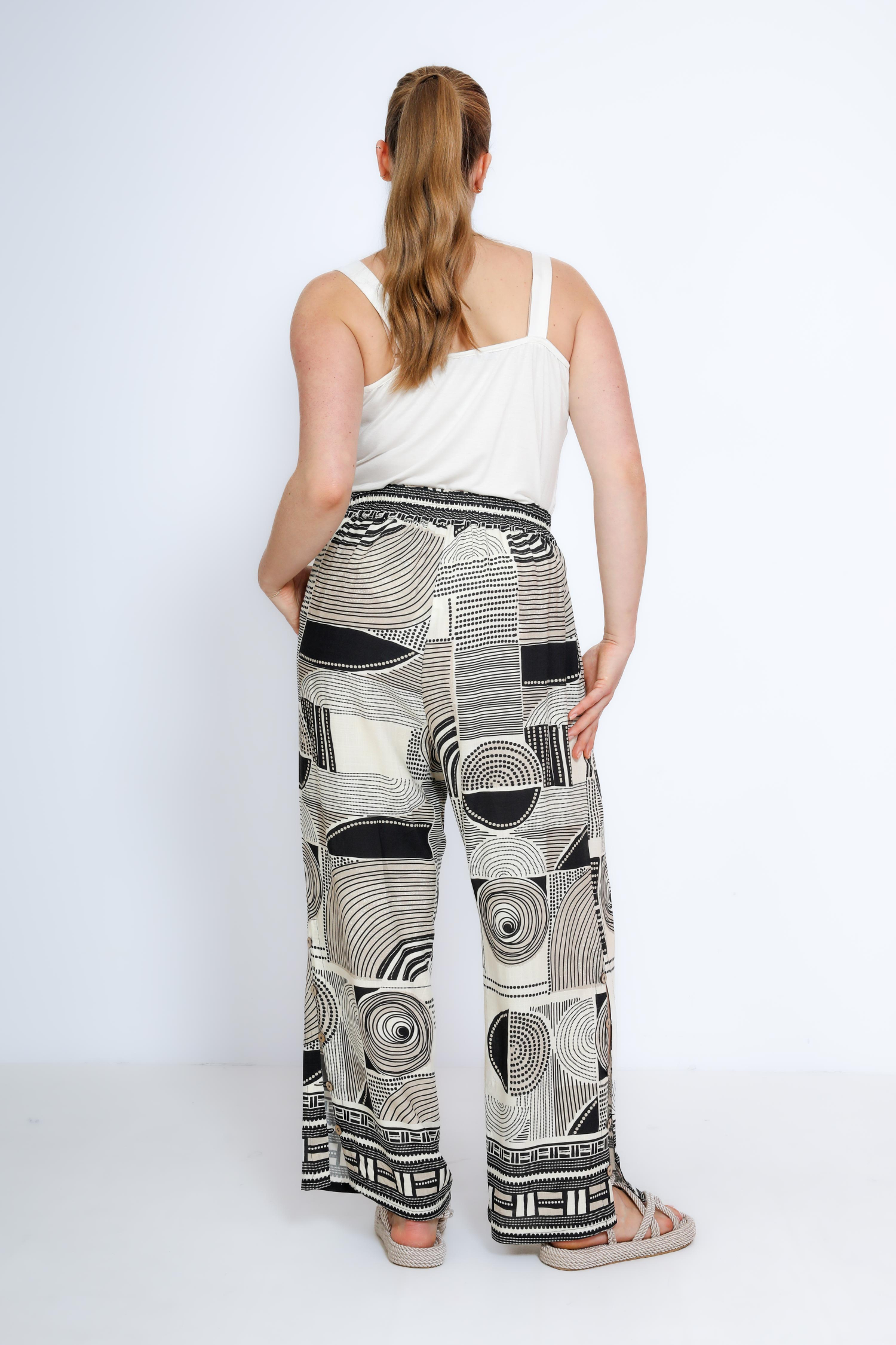 Flowy printed pants