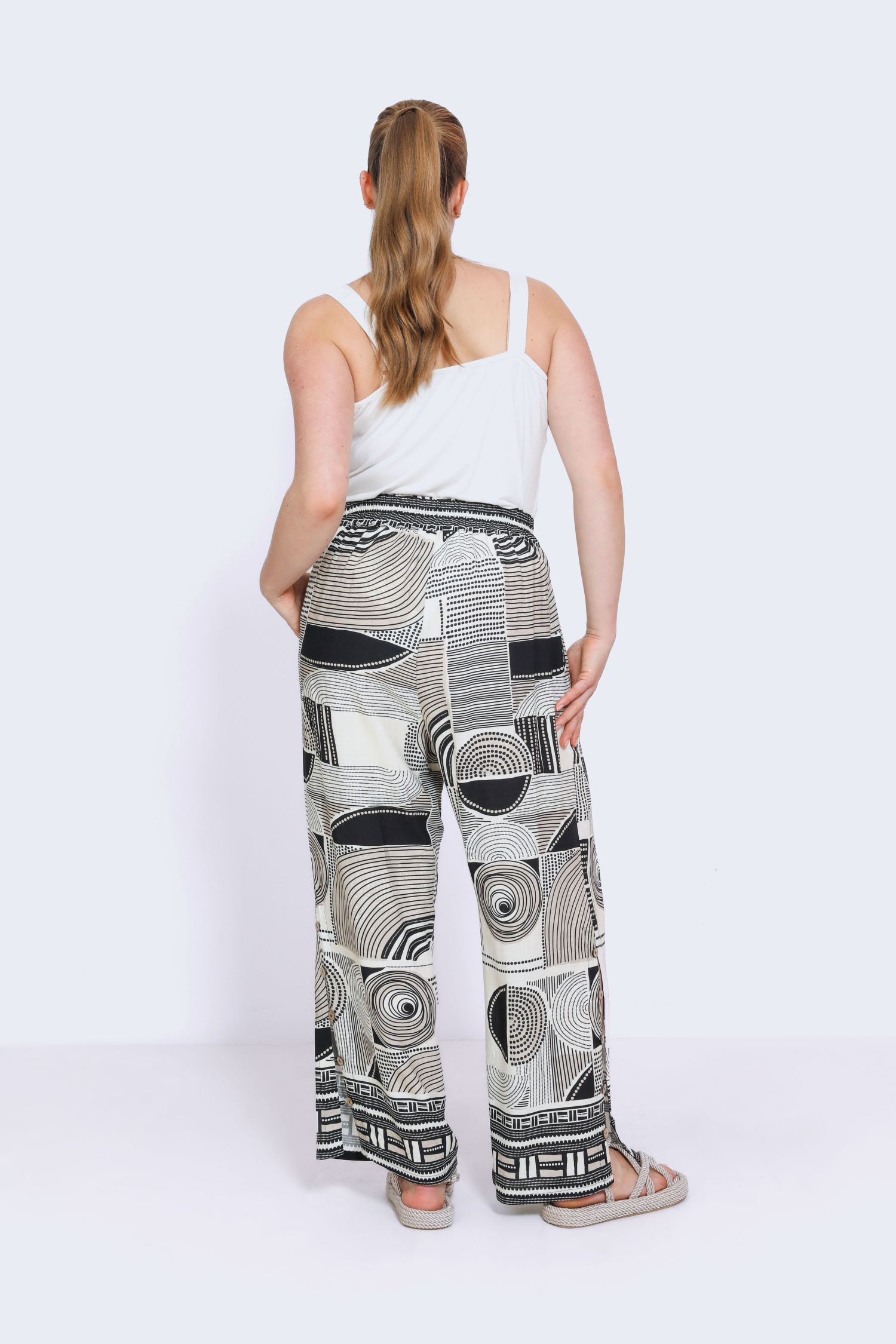 Pantalon fluide en imprimé