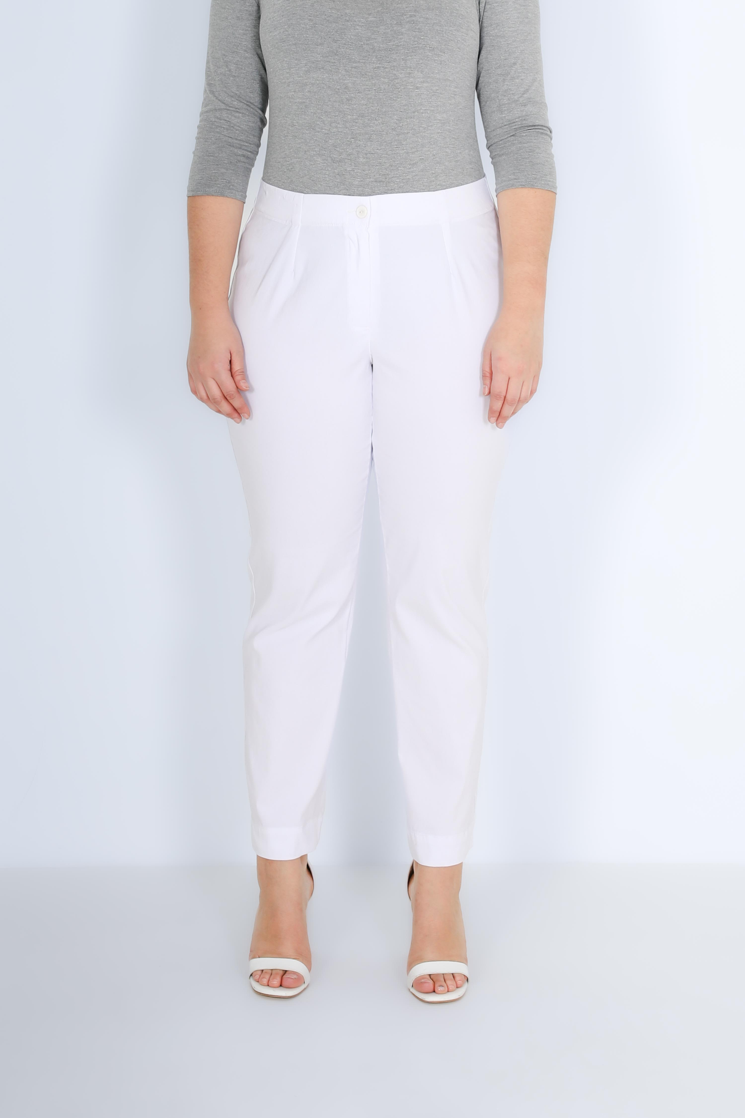 Pantalon en bengaline écoresponsable avec découpe nervurée au dos