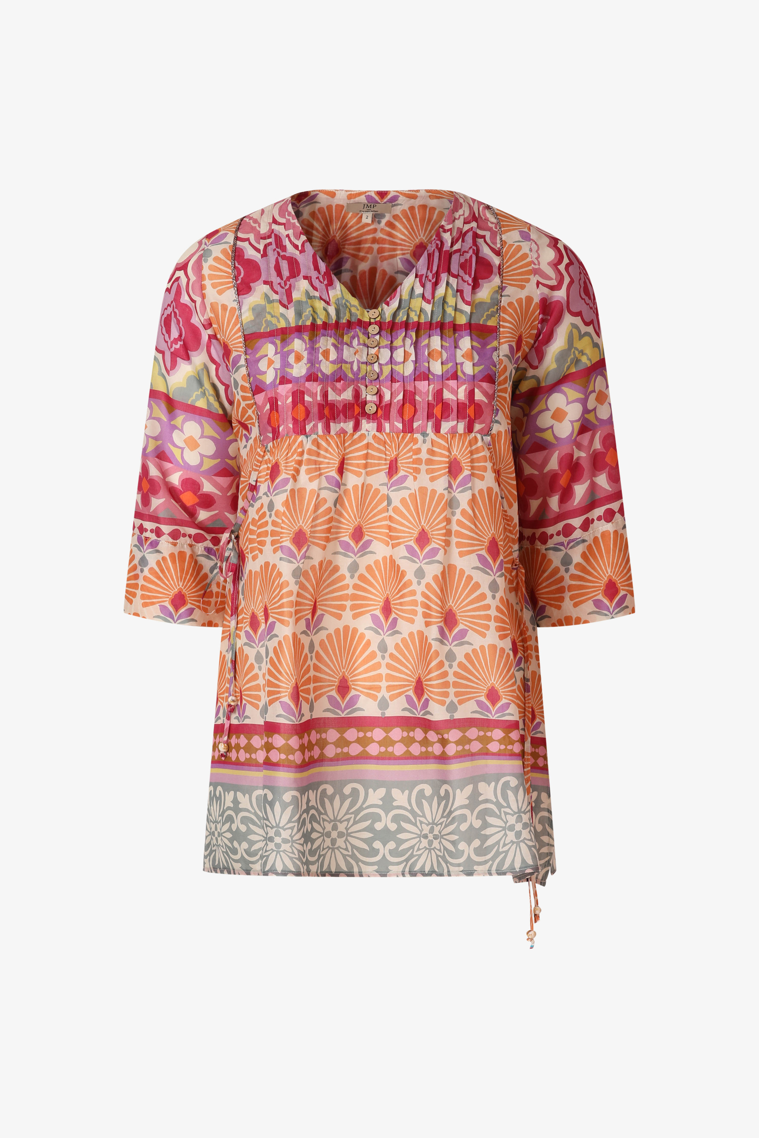 Basic printed cotton voile tunic