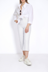 Pantalon uni coupe évasé au bas