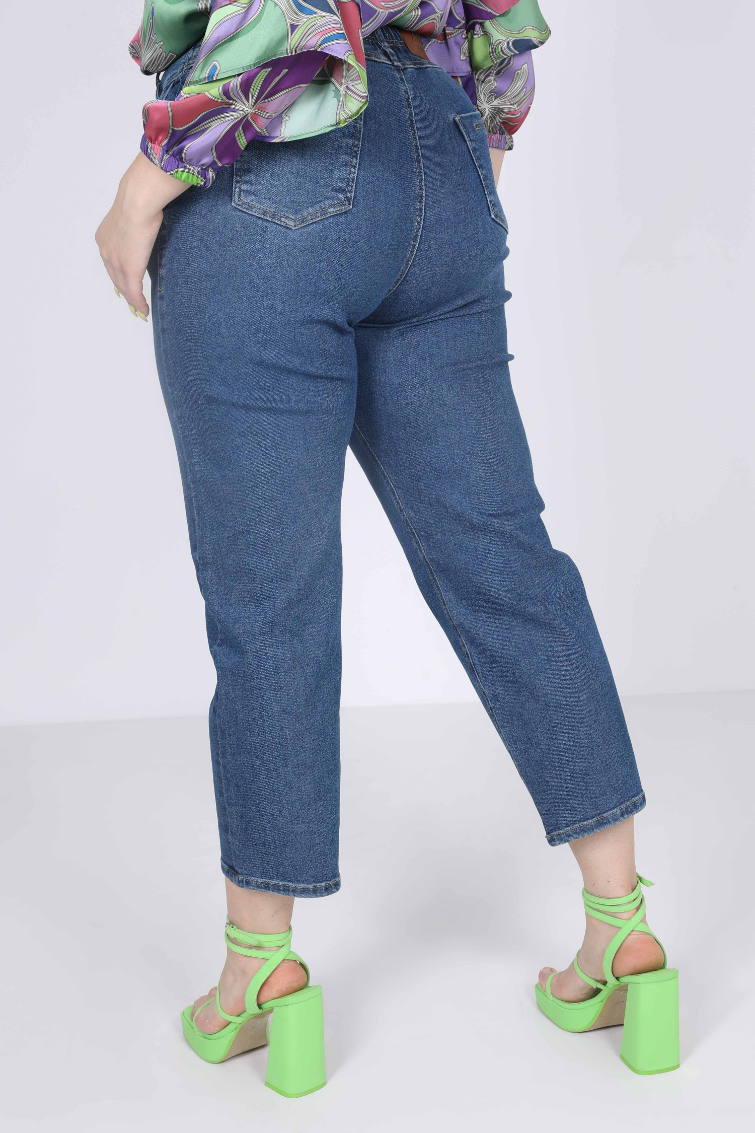 high waist stone jeans