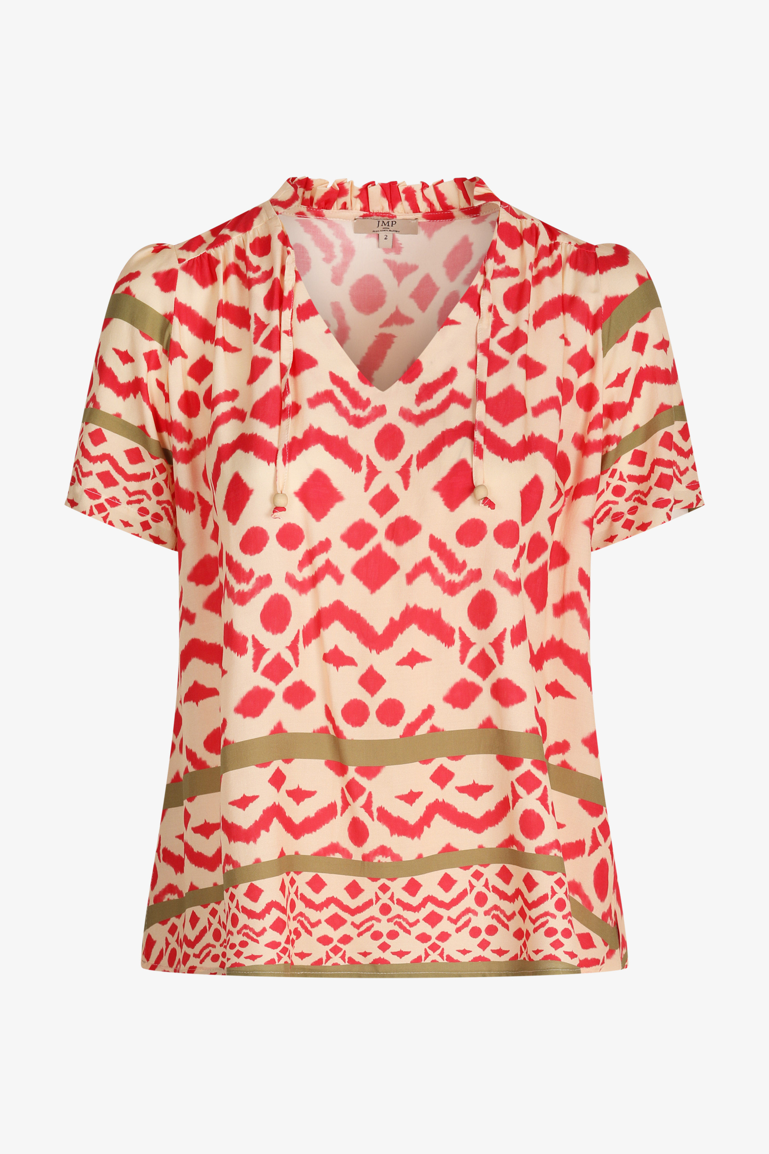 Printed blouse with color base