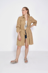 Embroidered cotton voile coat