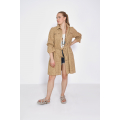 Embroidered cotton voile coat