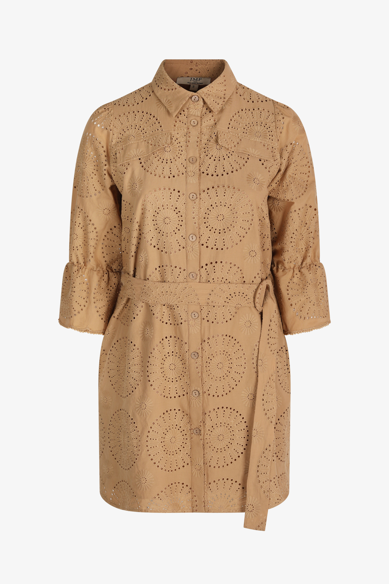 Embroidered cotton voile coat