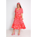 Long dress in patchflower print