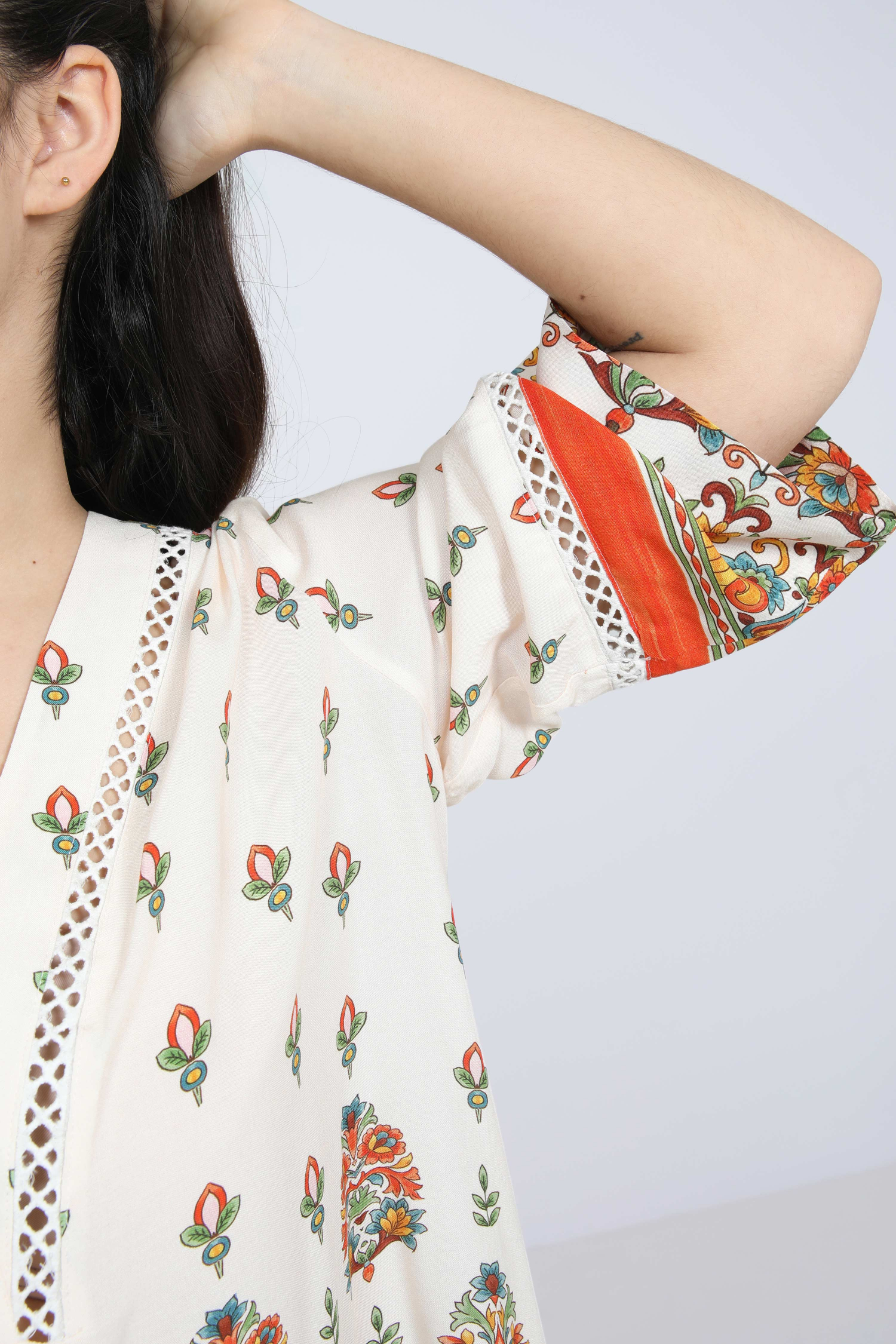 Blouse en imprimé dessin à base