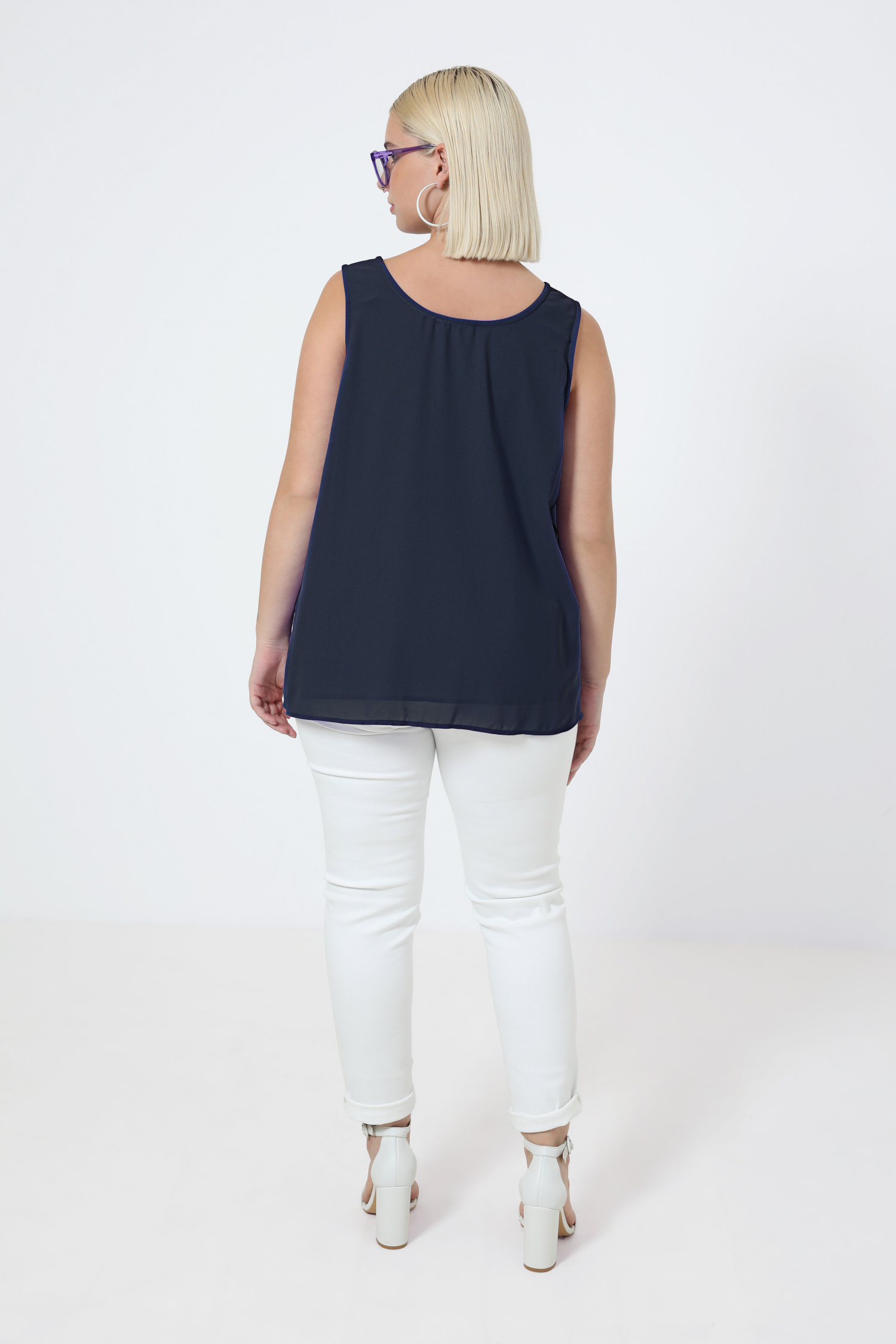 Double voile tank top