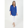 Viscose shirt with wooden button