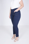 Straight pants decorated with zip