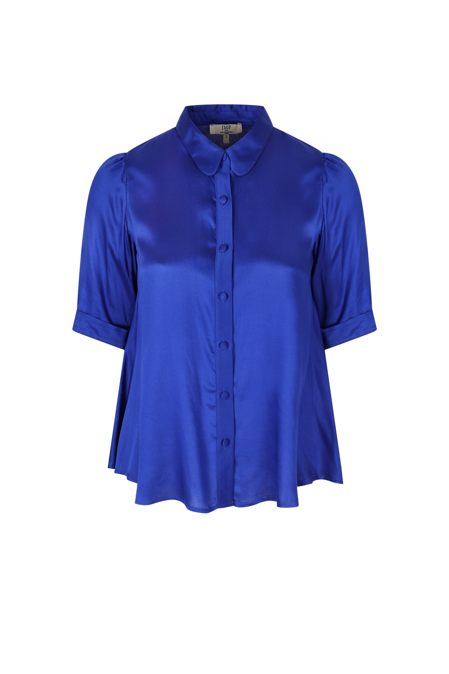 Plain satin effect shirt