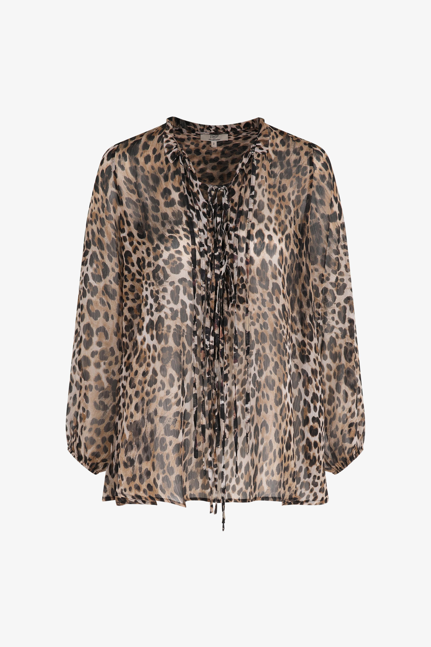 Panther print voile blouse