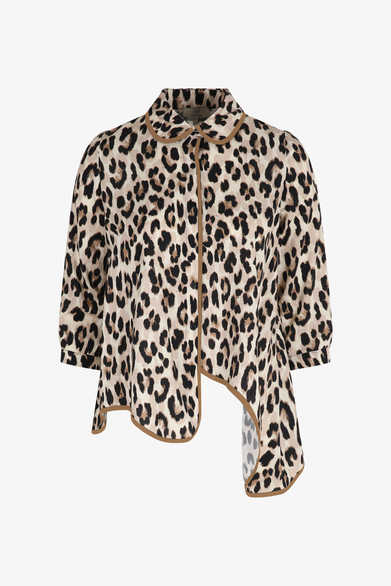 Asymmetrical shirt in panther print