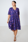 Bohemian-style printed mid-length dress