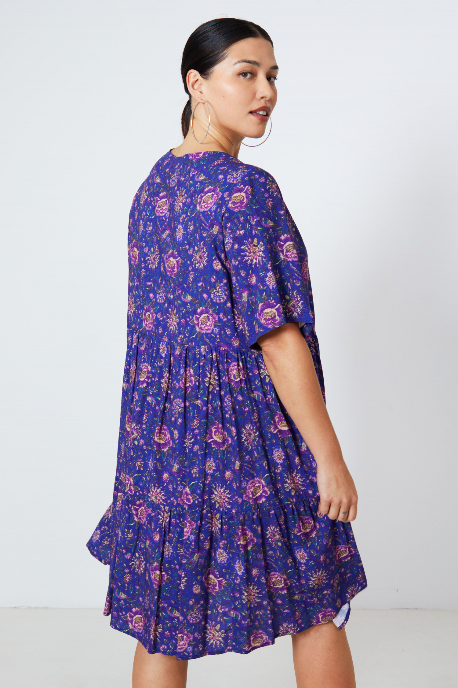 Robe mi-longue imprimée de style bohème