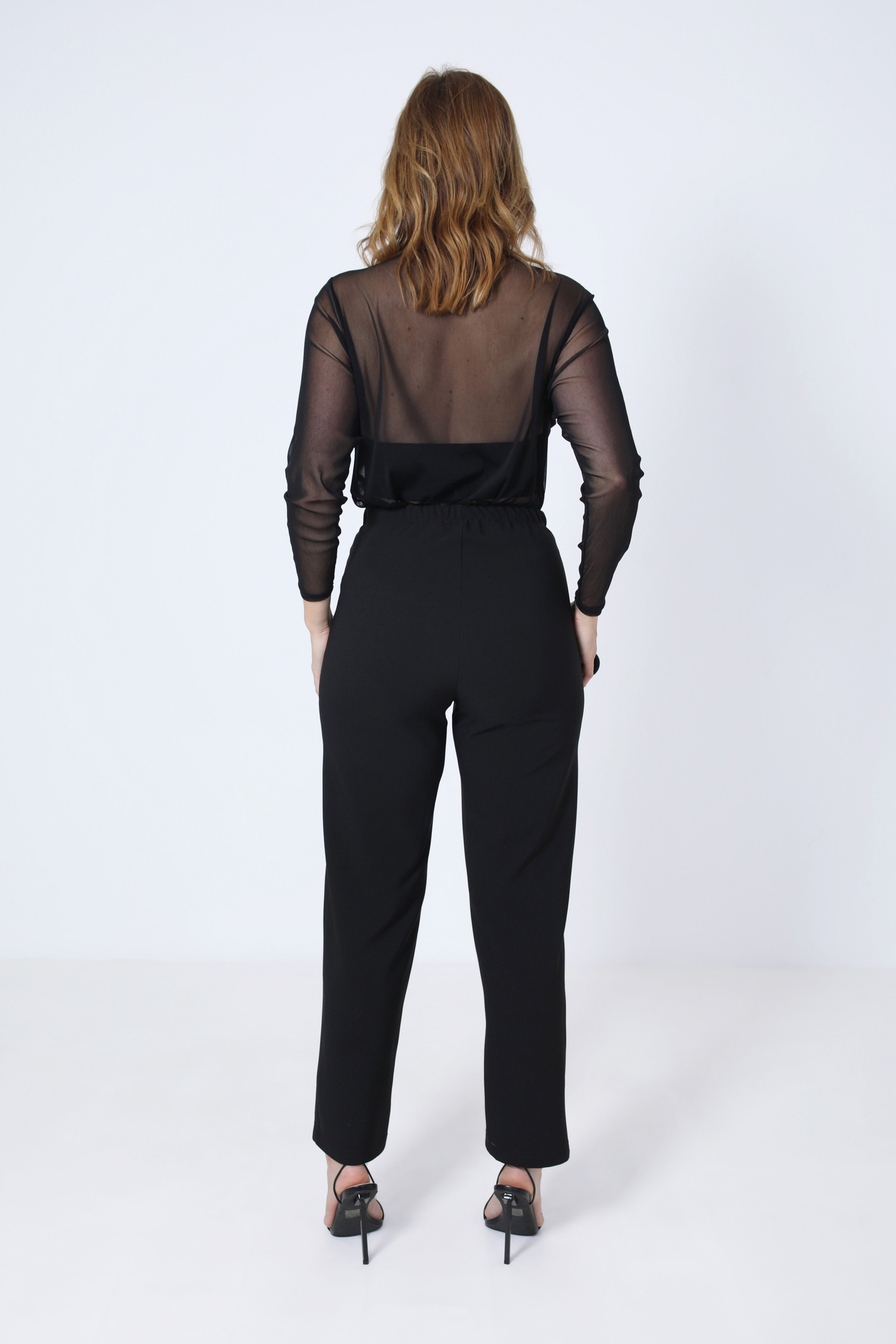 Pantalon droit taille élastique
