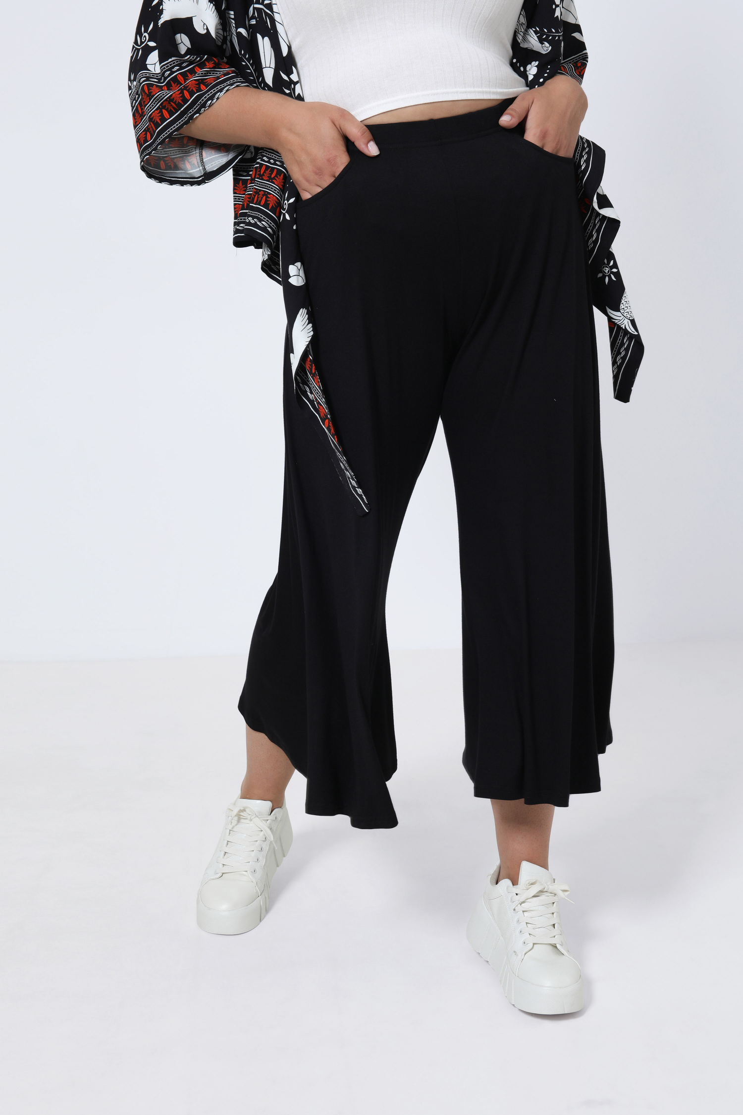 Pantalon style jupe culotte