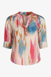 Printed cotton voile blouse