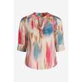 Printed cotton voile blouse