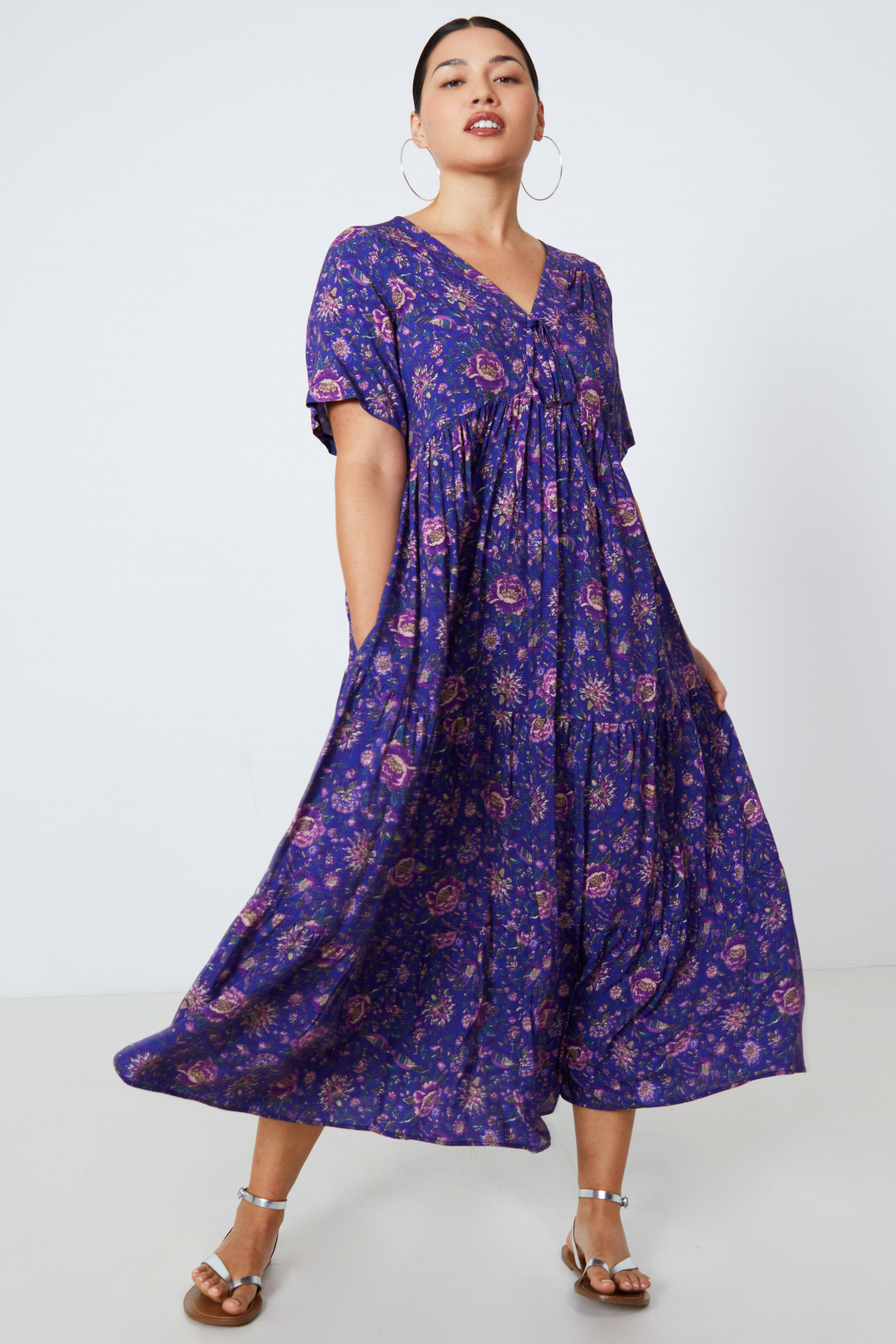 Robe longue en imprimée