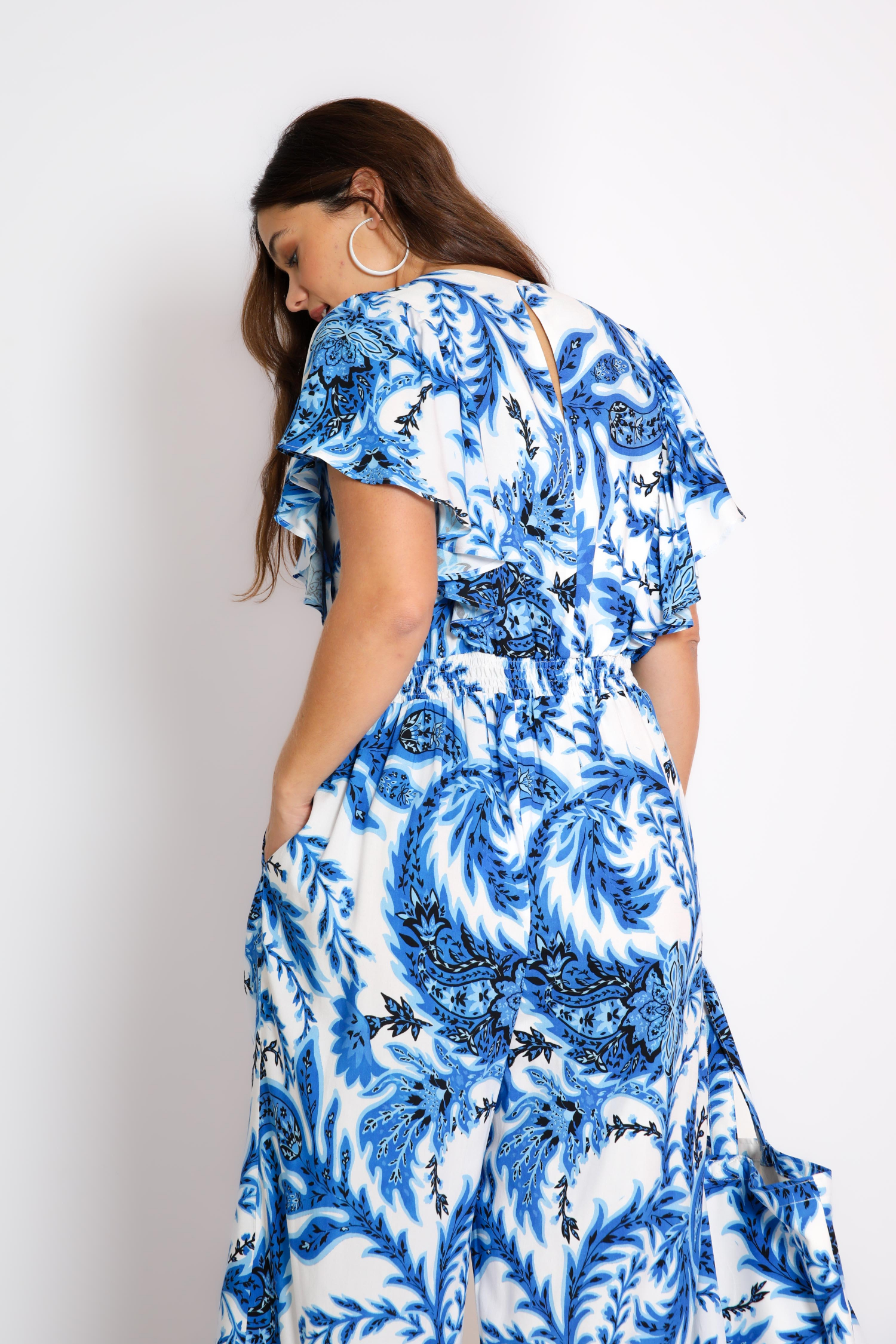 Combinaison en viscose imprimé