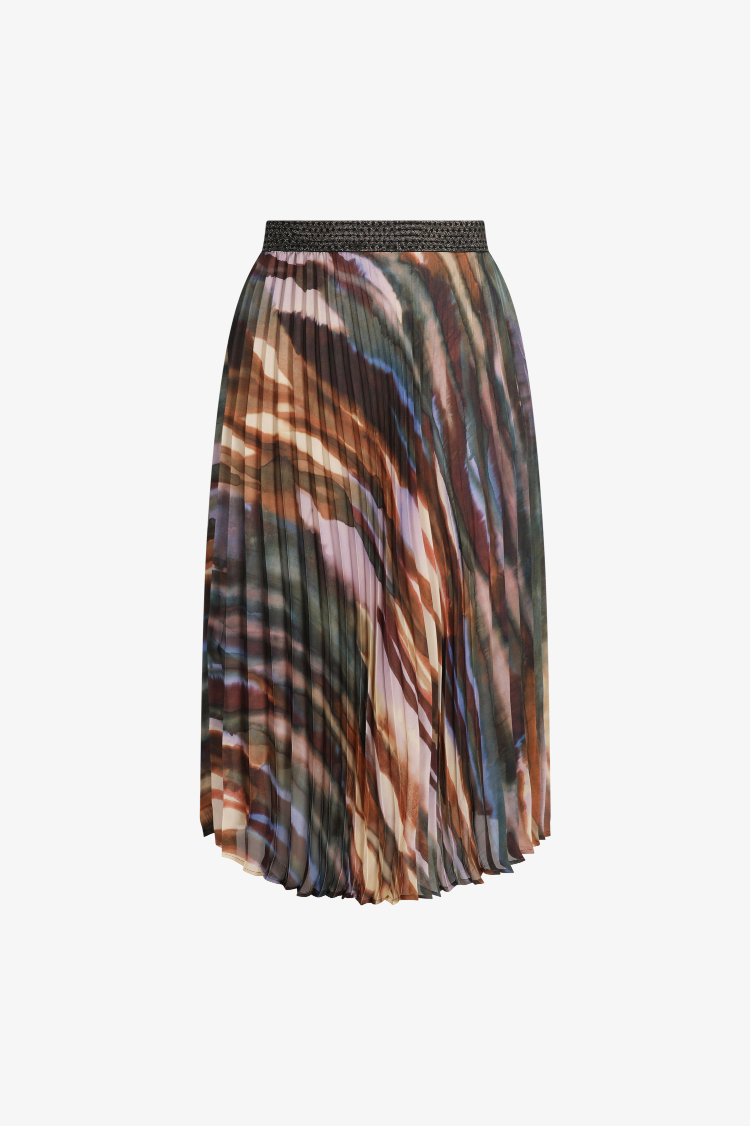 Printed pleated skirt