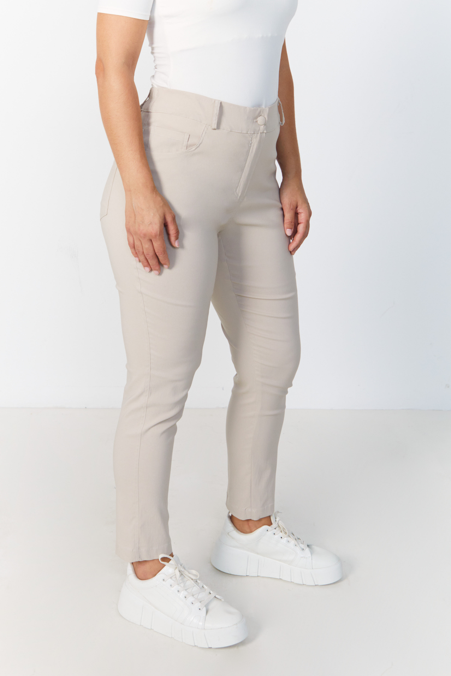 5-pocket pants in plain