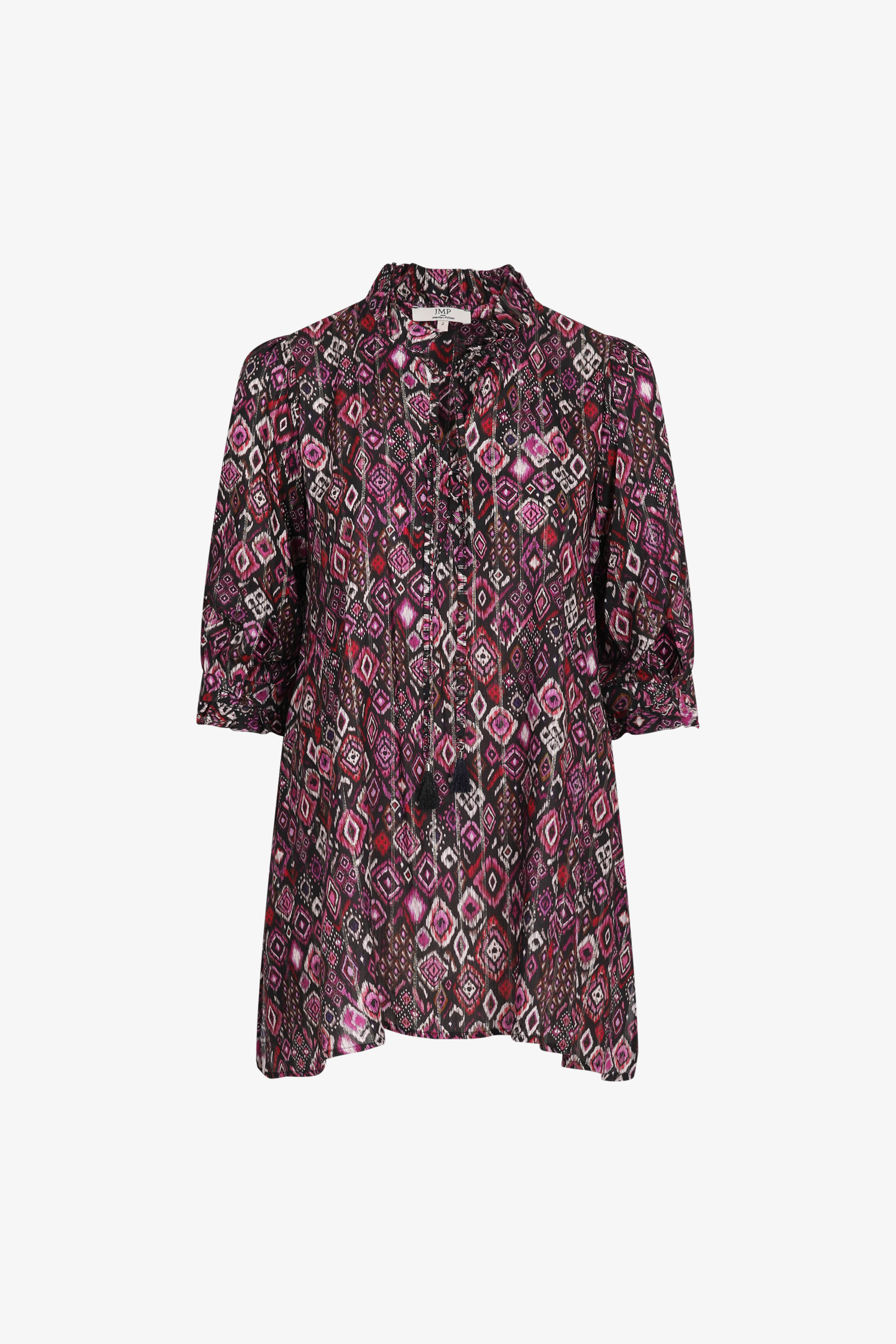 Printed tunic with lurex