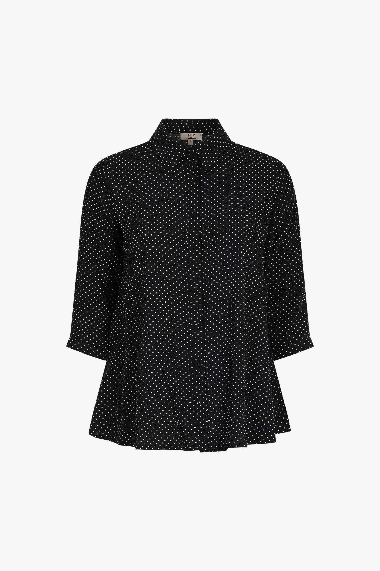 polka dot print trapeze shirt